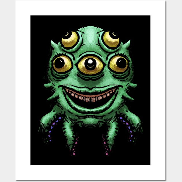 Cute Cartoon Alien 2 Wall Art by CrispytheGhoul